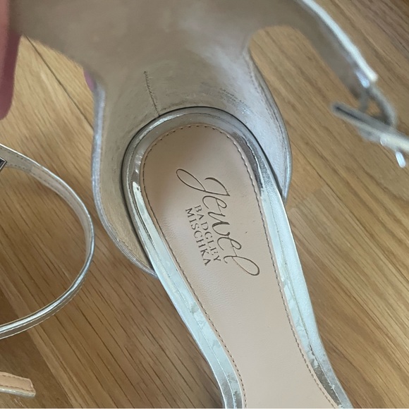 Badgley Mischka open toe block Jewel Sandal SZ 8.5 EUC - Picture 3 of 8